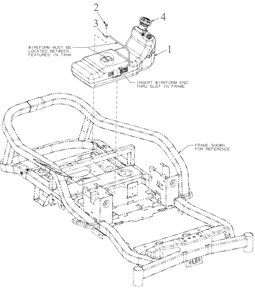 Fuel Tank 1 Diagram and Parts List for ZT1-54KH (17CM010)(2022) Cub Cadet Lawn Tractor